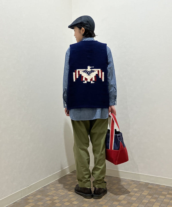 葵さんの「BEAMS WOMEN｜【別注】BUZZ RICKSON'S / シャンブレー ロングスリーブ シャツ」を使ったコーディネート