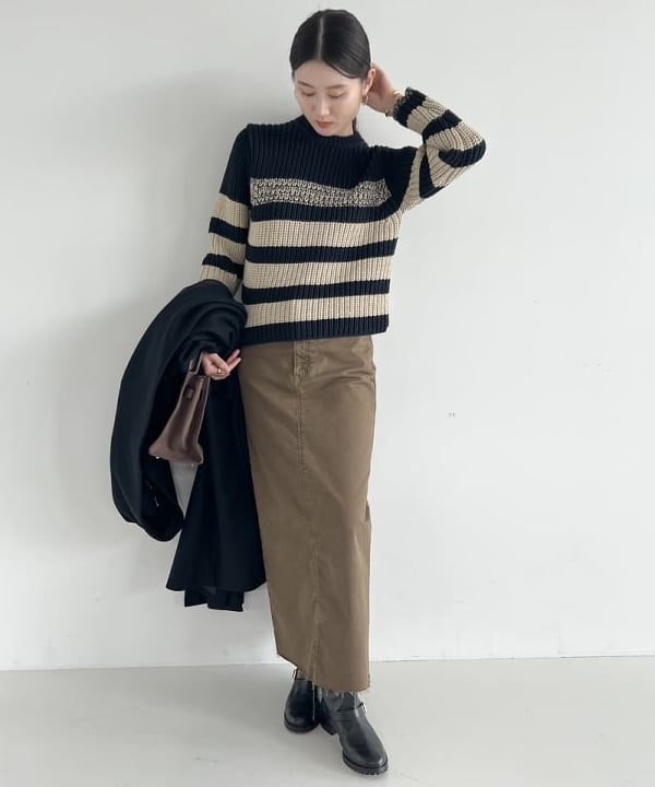 Demi-Luxe BEAMS / 畔編み ボーダーニット|BEAMS WOMEN(ビームス