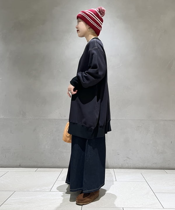 yokoyama shionさんの「BEAMS WOMEN｜BEAMS BOY / デニム 5ポケット マキシスカート」を使ったコーディネート