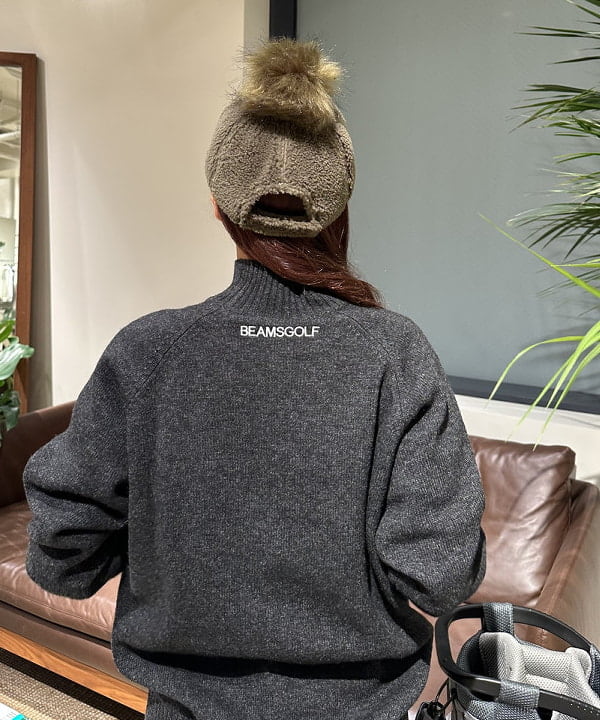 BEAMS GOLF ビームスゴルフ 防寒リブ編みニットジャケット ❣️BEAMS GOLF ❣️ビームズゴルフ ニットブルゾン Mサイズ 【公式通販】