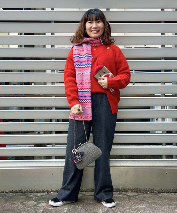 まつむさんの「BEAMS WOMEN｜BEAMS BOY / がま口 ビッグ ポーチ」を使ったコーディネート