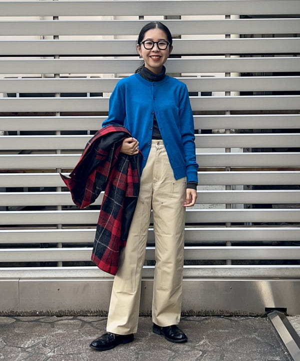 ミナミマリコさんの「BEAMS WOMEN｜BEAMS BOY / リブ タートル ロングスリーブ」を使ったコーディネート