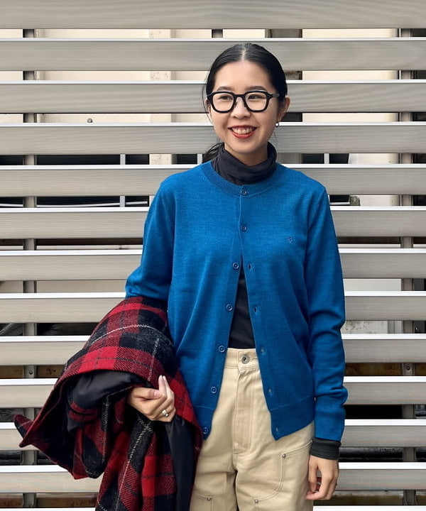 ミナミマリコさんの「BEAMS WOMEN｜BEAMS BOY / リブ タートル ロングスリーブ」を使ったコーディネート