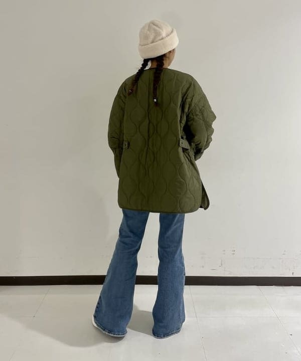 佐々木 南美さんの「BEAMS WOMEN｜キルティング ノーカラー ブルゾン」を使ったコーディネート