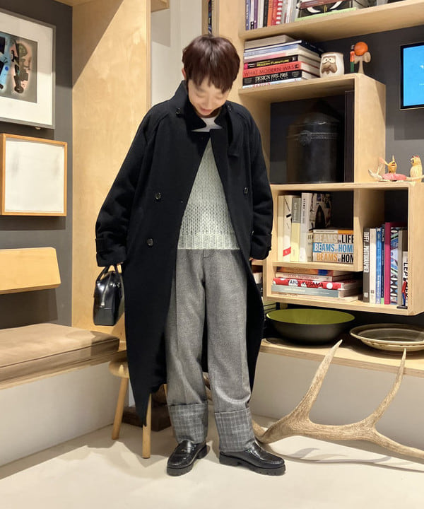 矢野(青木)優香さんの「BEAMS WOMEN｜コットン サーマル クルーネック ロングスリーブ Tシャツ」を使ったコーディネート