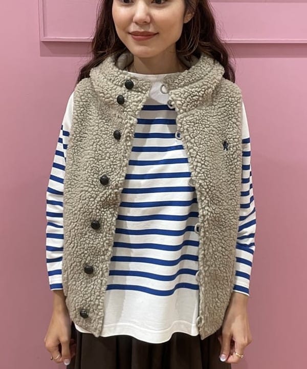 佐々木 南美さんの「BEAMS WOMEN｜ナバルボーダー ビッグ ボートネック カットソー」を使ったコーディネート