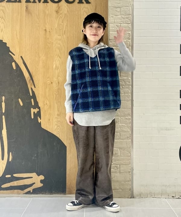 笠井 祐希さんの「BEAMS WOMEN｜Healthknit × BEAMS BOY / ワッフル プルオーバー パーカ」を使ったコーディネート