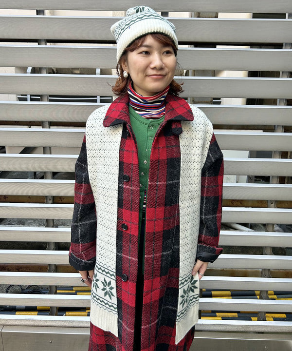 まつむさんの「BEAMS WOMEN｜BEAMS BOY / ポリエステル ウール シンチ バック スラックス」を使ったコーディネート