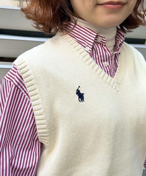 まつむさんの「BEAMS WOMEN｜BEAMS BOY / ポリエステル ウール シンチ バック スラックス」を使ったコーディネート