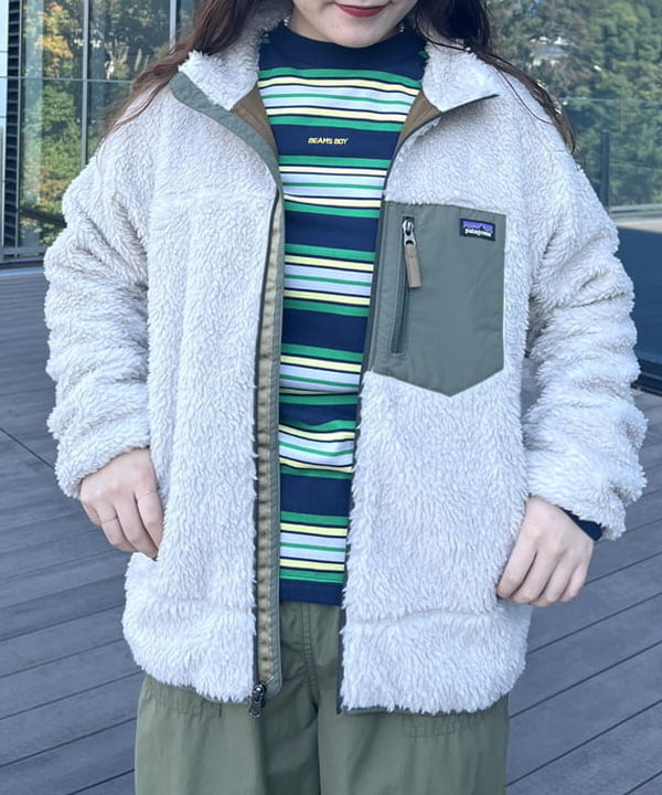 カスタニ モモノさんの「BEAMS WOMEN｜BEAMS BOY / ボーイ エンブロイダリー ボーダー ロングスリーブ」を使ったコーディネート