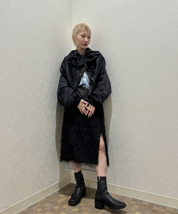 シミズ ネネさんの「BEAMS WOMEN｜Ray BEAMS / ストレッチ ショート ブーツ」を使ったコーディネート