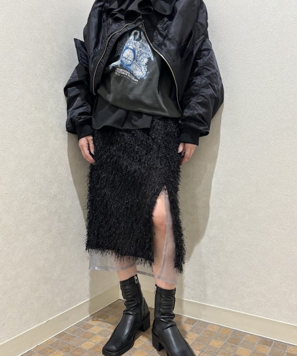 シミズ ネネさんの「BEAMS WOMEN｜Ray BEAMS / ストレッチ ショート ブーツ」を使ったコーディネート