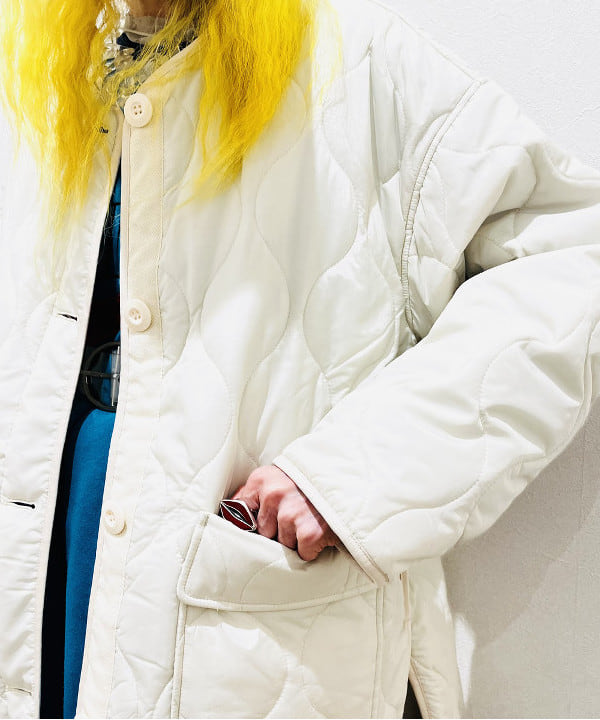 ひるてぃさんの「BEAMS WOMEN｜キルティング ノーカラー ブルゾン」を使ったコーディネート