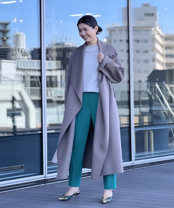 松元 晴佳さんの「BEAMS WOMEN｜NEBULONI E &times; Demi-Luxe BEAMS / 別注 バックストラップ ミュール」を使ったコーディネート