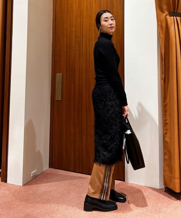 川口 恵さんの「BEAMS WOMEN｜Ray BEAMS / ストレッチ ショート ブーツ」を使ったコーディネート