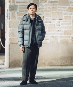 BEAMS F（ビームスF）MONCLER / MONTGENEVRE フランネル フーデッド ダウンジャケット（ブルゾン ダウンジャケット ）通販｜BEAMS