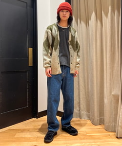 BEAMS（ビームス）7ゲージ ジャカード シャギー カーディガン