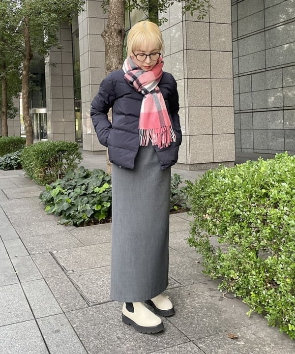 makita mikaさんの「BEAMS WOMEN｜PYRENEX × Demi-Luxe BEAMS / 別注 CANNES SOFT ダウンジャケット」を使ったコーディネート
