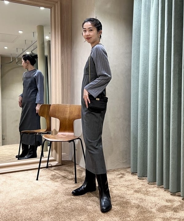 中丸　栞さんの「BEAMS WOMEN｜Demi-Luxe BEAMS / ジョッキー ロングブーツ」を使ったコーディネート