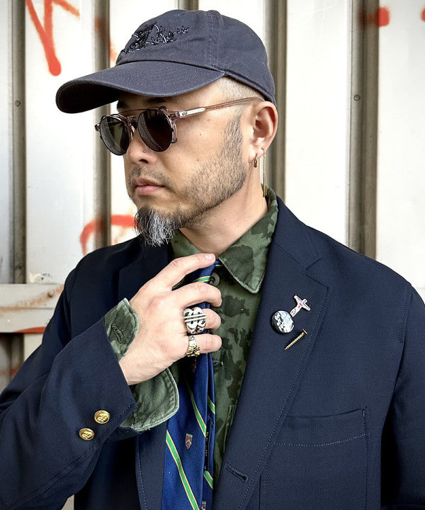 林 義人さんの「コンバット ウール 3ボタン ブレザー」を使ったコーディネート