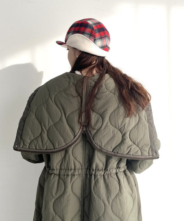 カスタニ モモノさんの「BEAMS WOMEN｜cableami × BEAMS BOY / 別注 シャギー チェック キャップ」を使ったコーディネート