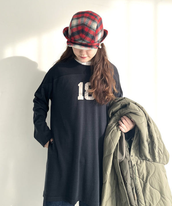カスタニ モモノさんの「BEAMS WOMEN｜cableami × BEAMS BOY / 別注 シャギー チェック キャップ」を使ったコーディネート