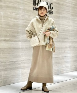 GIRL｜タートルネックニットフレアロングワンピース | Rakuten
