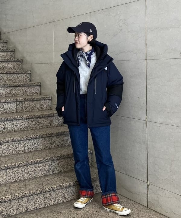 葵さんの「BEAMS WOMEN｜ブロード リブ クルーネック スウェット」を使ったコーディネート