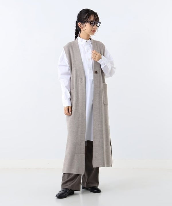 BATONER / ウール ロングジレ|BEAMS WOMEN(ビームス ウィメン)の通販