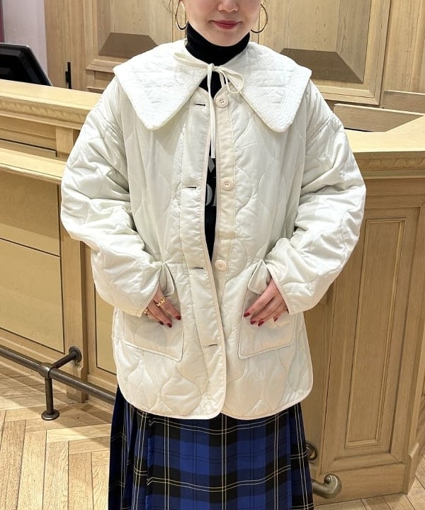 渡邊 舞さんの「BEAMS WOMEN｜キルティング ノーカラー ブルゾン」を使ったコーディネート
