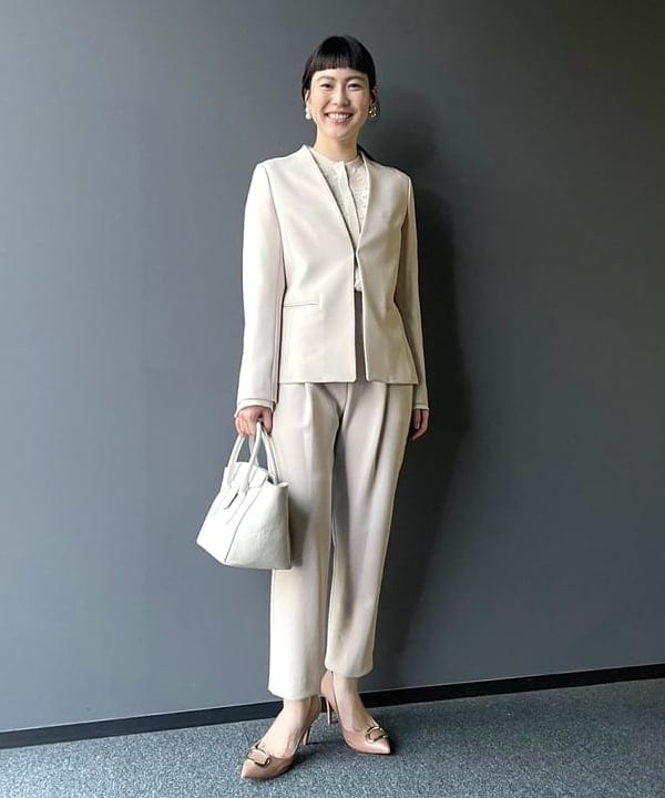 Ichika Hondaさんの「BEAMS WOMEN｜トリアセ カラーレスジャケット＊」を使ったコーディネート