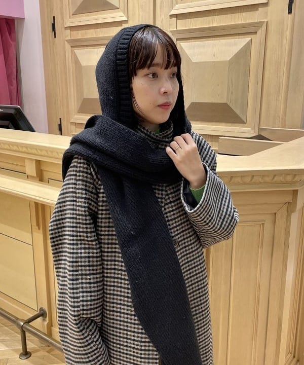 キホさんの「BEAMS WOMEN｜Ray BEAMS / チェック スタンドカラー コート」を使ったコーディネート