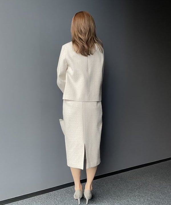 住吉　明佳さんの「BEAMS WOMEN｜Demi-Luxe BEAMS / ツイード セミタイトスカート＊」を使ったコーディネート