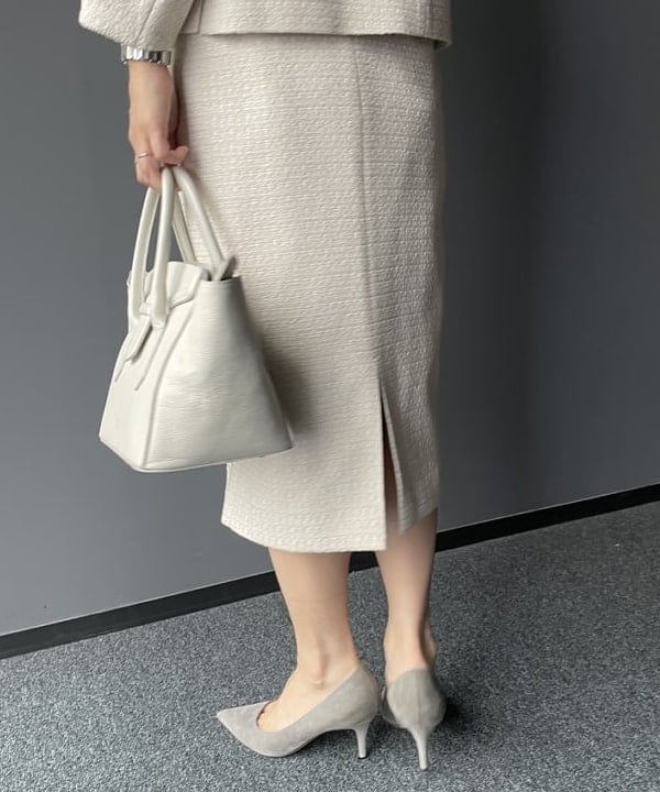 住吉　明佳さんの「BEAMS WOMEN｜Demi-Luxe BEAMS / ツイード セミタイトスカート＊」を使ったコーディネート