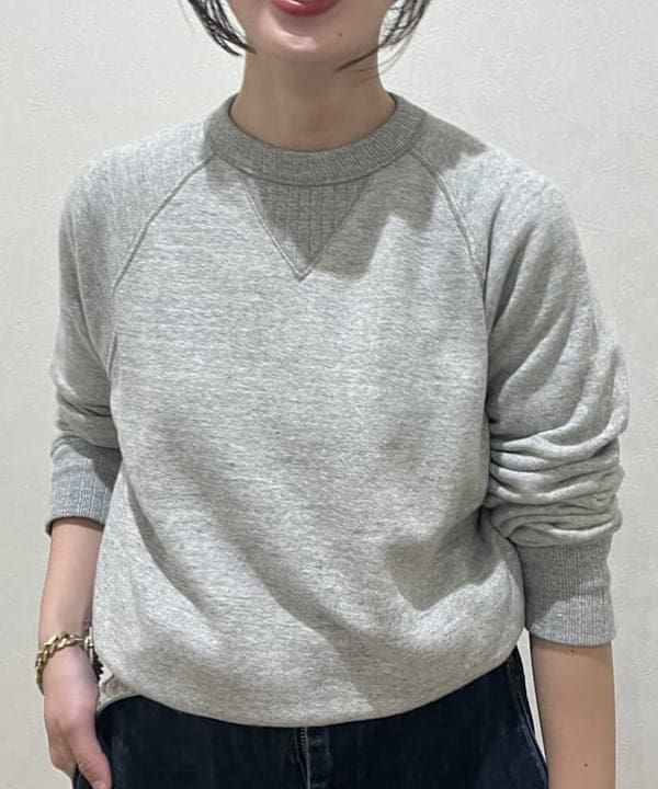 サワイさんの「BEAMS WOMEN｜ブロード リブ クルーネック スウェット」を使ったコーディネート
