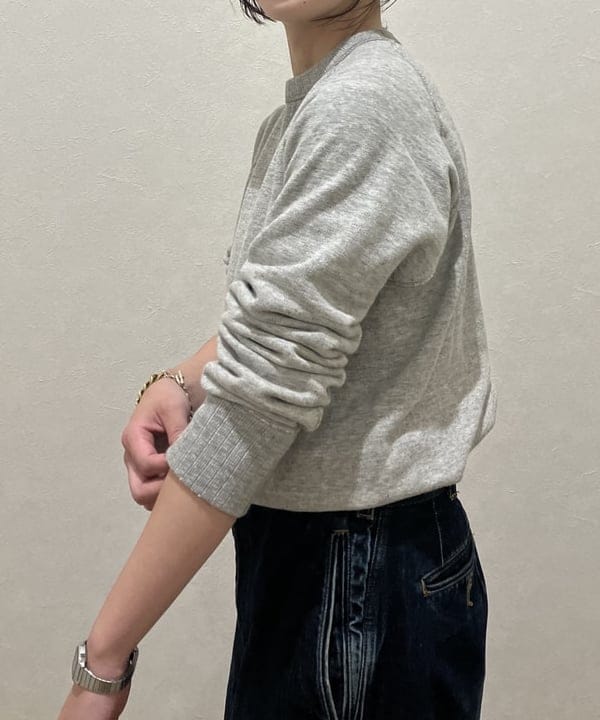 サワイさんの「BEAMS WOMEN｜ブロード リブ クルーネック スウェット」を使ったコーディネート