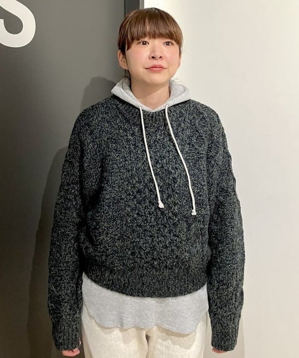 みかみさんの「BEAMS WOMEN｜Healthknit × BEAMS BOY / ワッフル プルオーバー パーカ」を使ったコーディネート