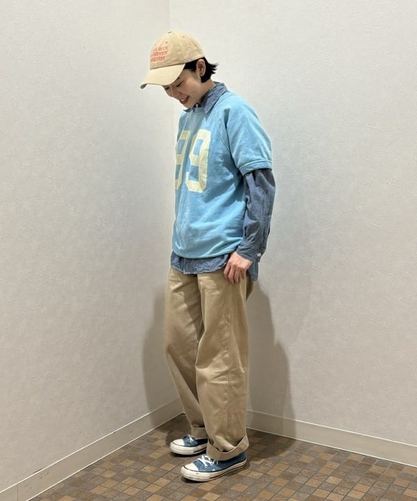 葵さんの「BEAMS WOMEN｜【別注】BUZZ RICKSON'S / シャンブレー ロングスリーブ シャツ」を使ったコーディネート