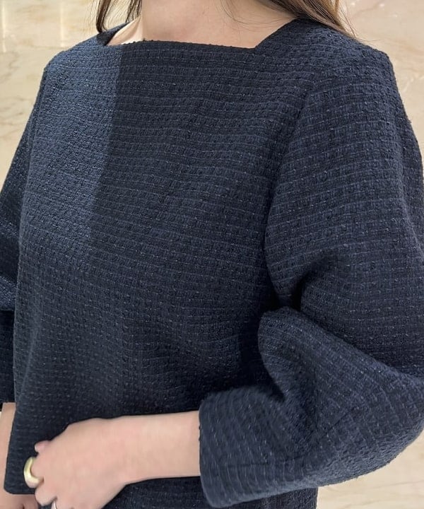関 桂子さんの「BEAMS WOMEN｜Demi-Luxe BEAMS / ツイード ランタンスリーブ プルオーバー＊」を使ったコーディネート