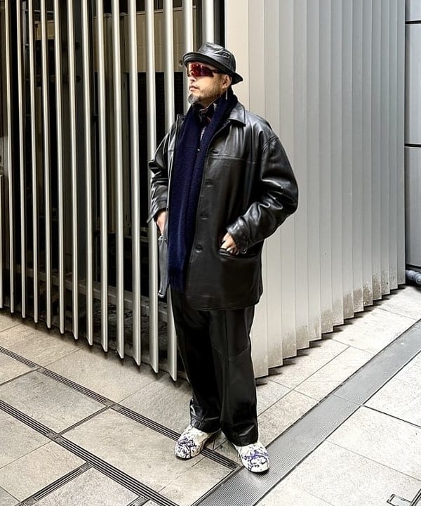 林 義人さんの「BEAMS / レザー バケットハット」を使ったコーディネート