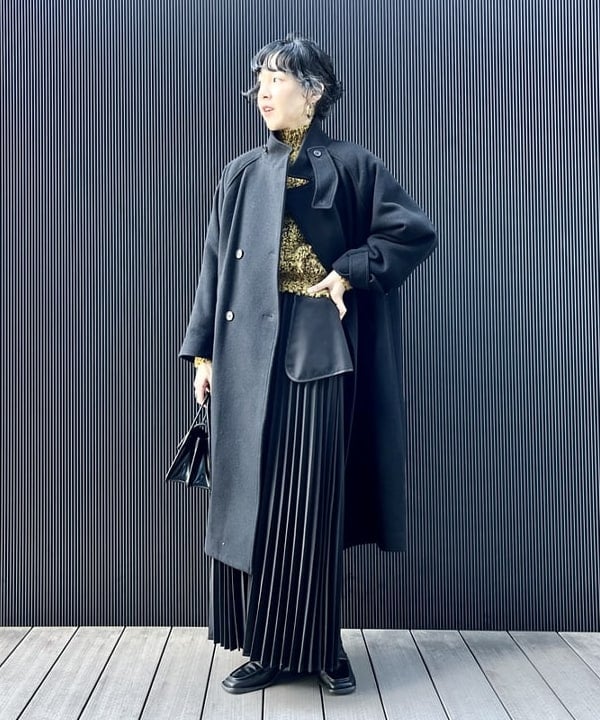 kigoさんの「BEAMS WOMEN｜Ray BEAMS / ミックス ブークレー ハイネック ニット」を使ったコーディネート