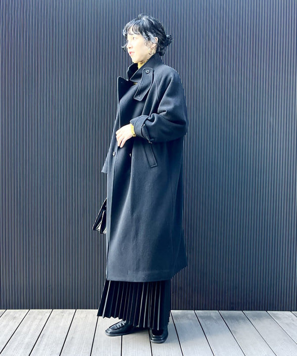 kigoさんの「BEAMS WOMEN｜Ray BEAMS / ミックス ブークレー ハイネック ニット」を使ったコーディネート