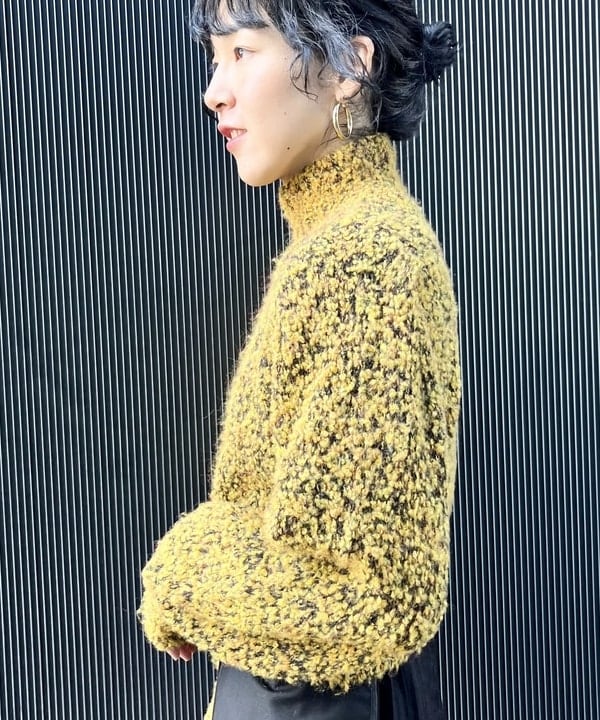 kigoさんの「BEAMS WOMEN｜Ray BEAMS / ミックス ブークレー ハイネック ニット」を使ったコーディネート