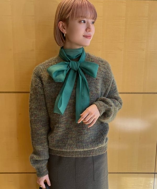 Hazukiさんの「BEAMS WOMEN｜オーガンジー リボンブラウス」を使ったコーディネート