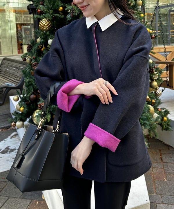 大浦 栞さんの「BEAMS WOMEN｜フクレ織りジャカード アタッチドカラー ブラウス＊」を使ったコーディネート