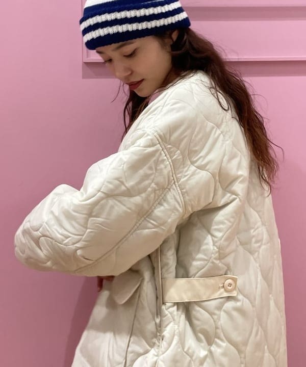 佐々木 南美さんの「BEAMS WOMEN｜キルティング ノーカラー ブルゾン」を使ったコーディネート
