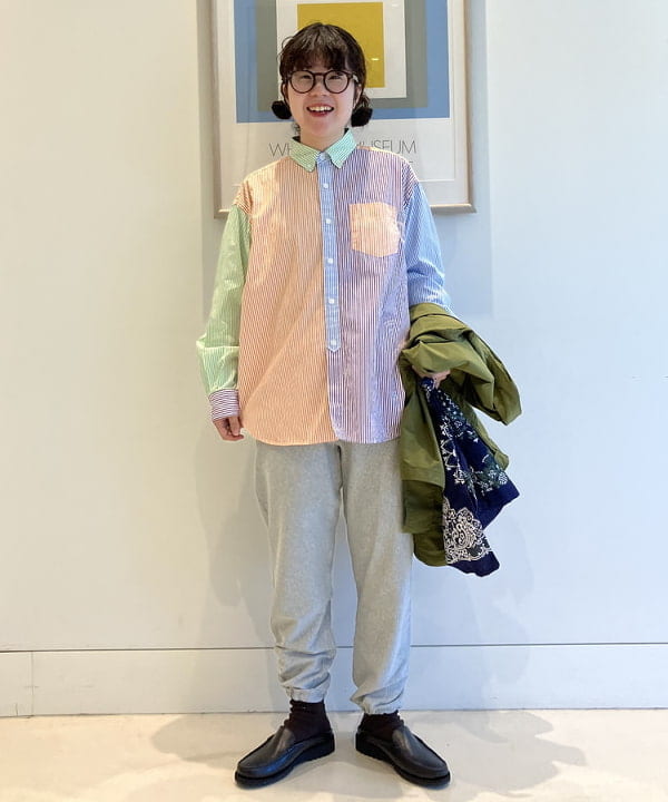 かわい みづきさんの「BEAMS WOMEN｜BEAMS BOY / イレギュラー バンダナ バッグ」を使ったコーディネート