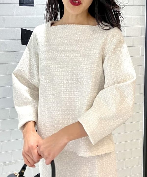 五十峯 さよさんの「BEAMS WOMEN｜Demi-Luxe BEAMS / ツイード セミタイトスカート＊」を使ったコーディネート