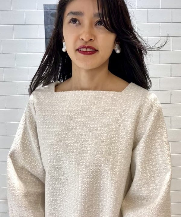 五十峯 さよさんの「BEAMS WOMEN｜Demi-Luxe BEAMS / ツイード セミタイトスカート＊」を使ったコーディネート