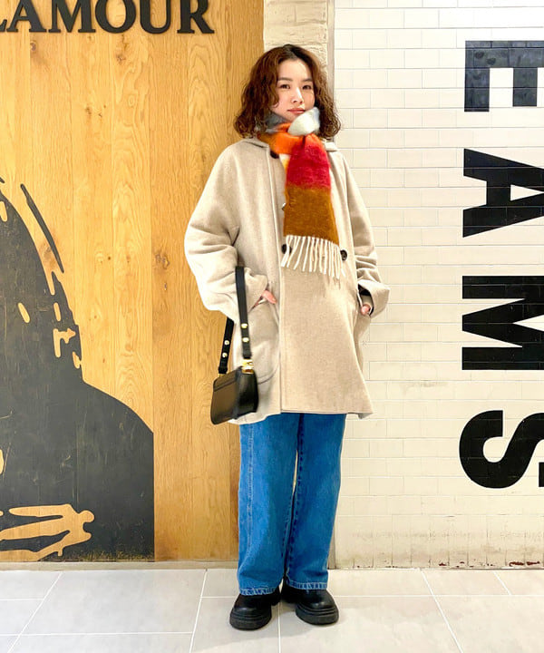 カタヤマ アヤさんの「BEAMS WOMEN｜ORCIVAL /  ライト モッサコート」を使ったコーディネート